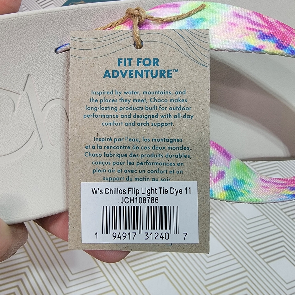 NWT Chaco Women's Chillos Light Tie Dye Flip Flops Size 11 US, 42 EU. - Picture 4 of 6